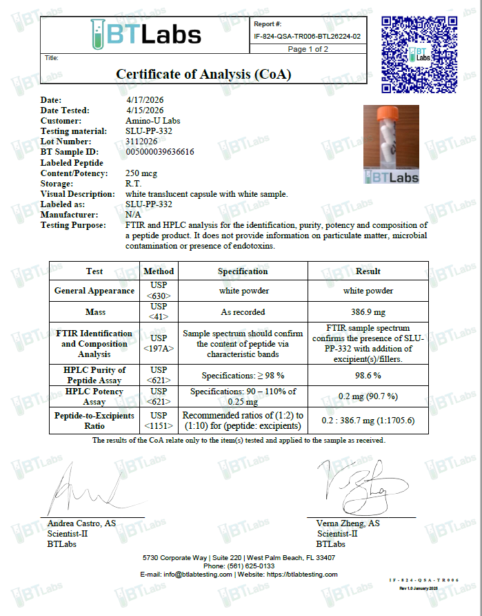 SLU-PP-332 250mcg 60 capsules
