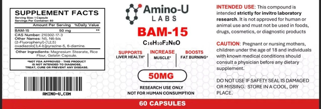 Bam-15 50mg 60 capsules 3rd party tested