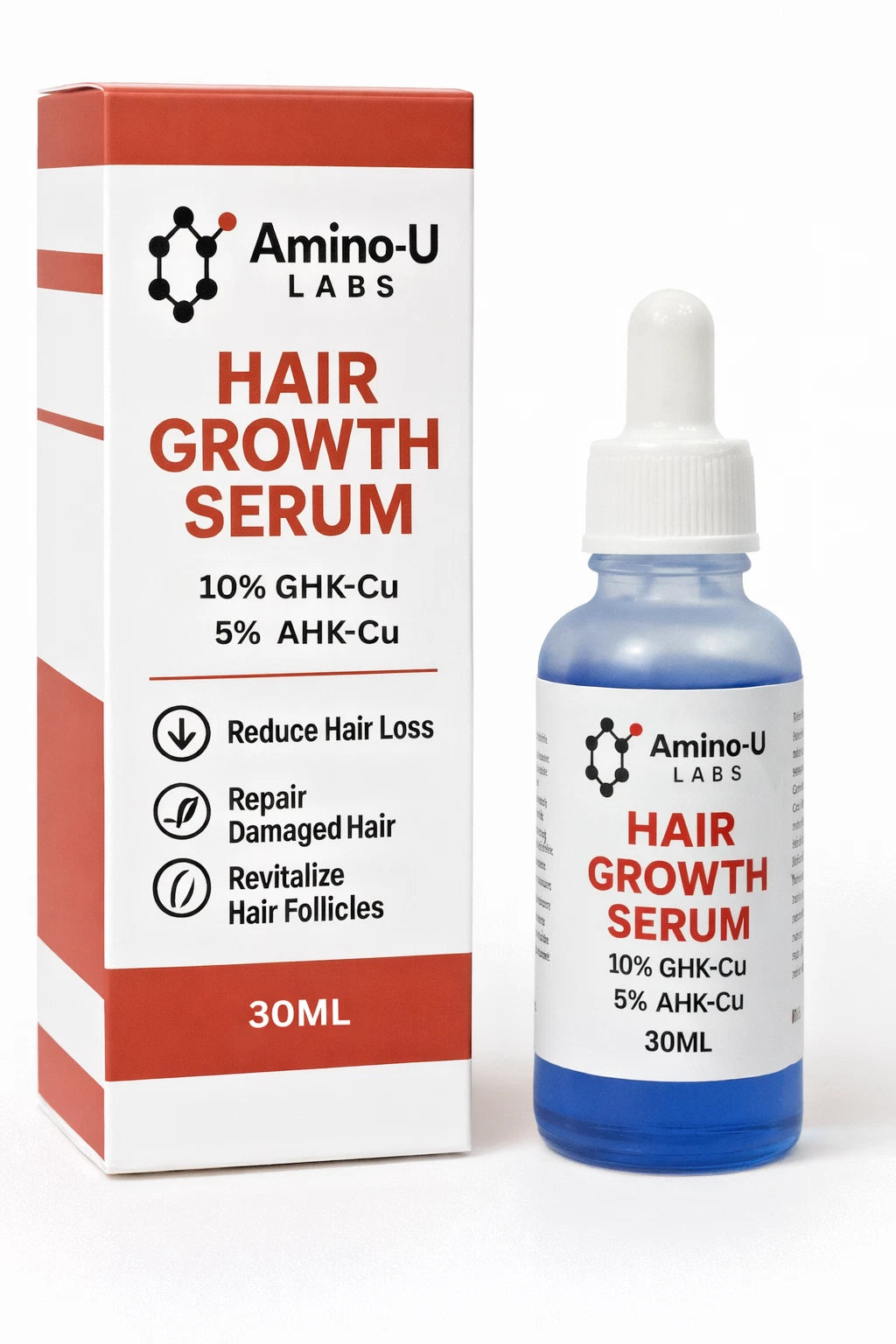 Copper Peptide 10% GHK-CU, 5% AHK-CU with Oligopeptide-1 Hair Treatment Serum